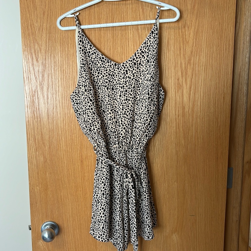 Animal print romper